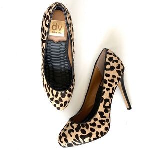 Dolce Vida Animal Print  Leopard Print Heels Calf Hair Genuine Fur